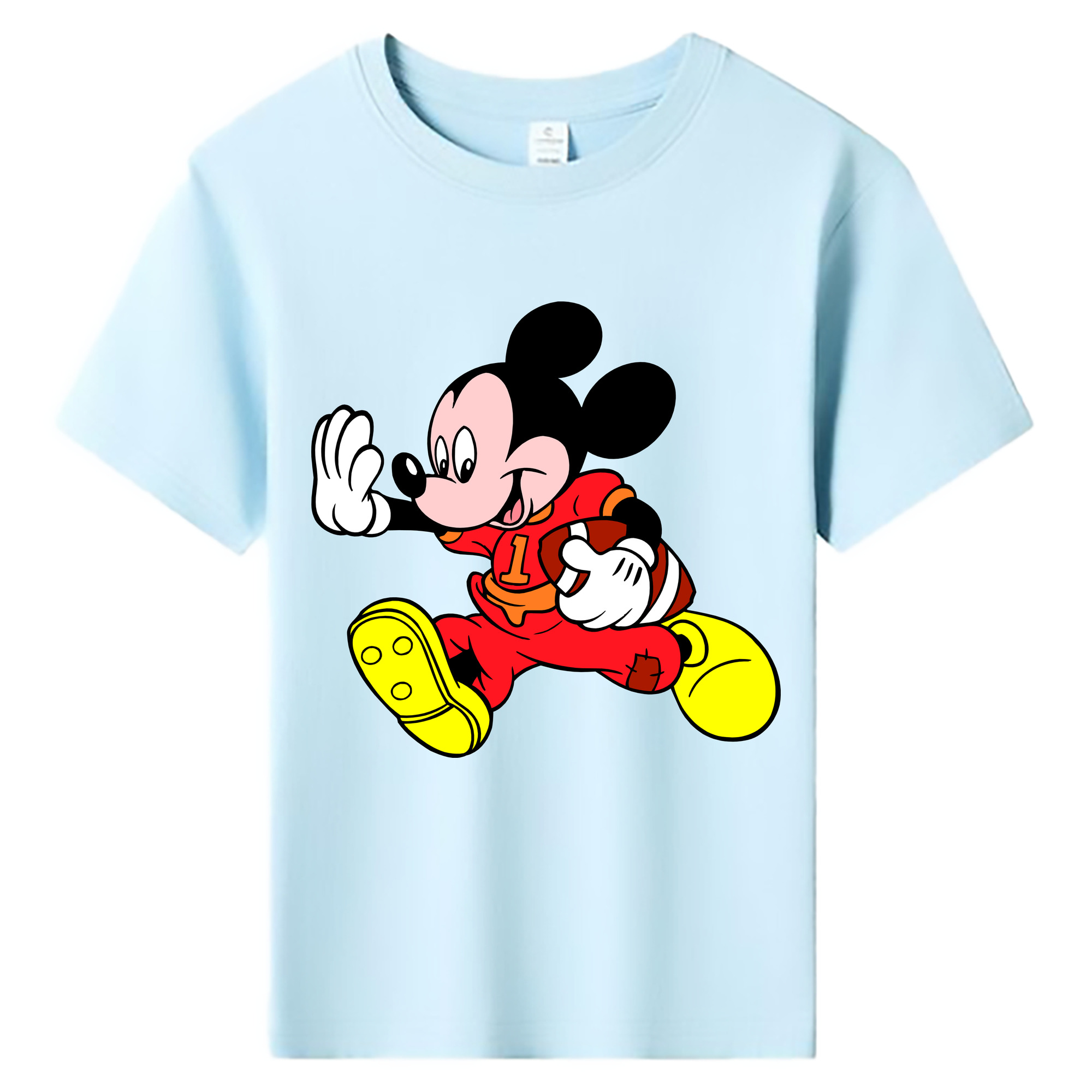 ミッキーマウス Mickey Mouse 綿100％キッズTシャツ（フロントプリント）